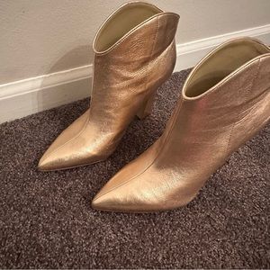 Mark Fisher LTD gold booties size 6.5